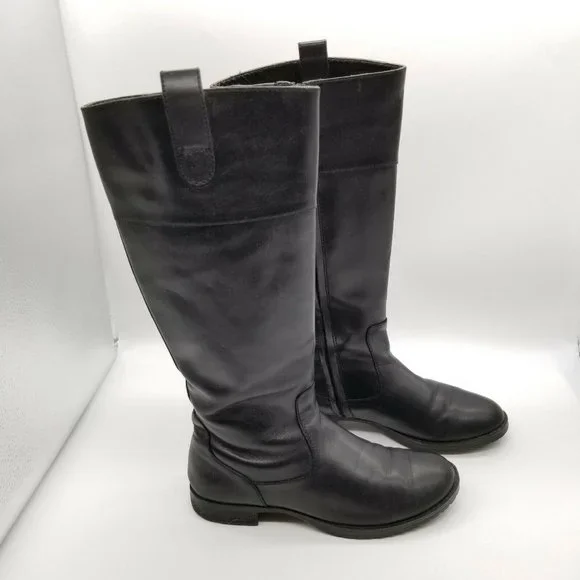 Lauren Ralph Lauren Stara Leather Riding Boots - Picture 1 of 7